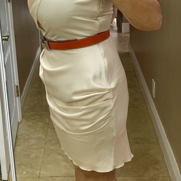 Donna Morgan Ivory Classic drape goddess dress - Picture 8 of 8